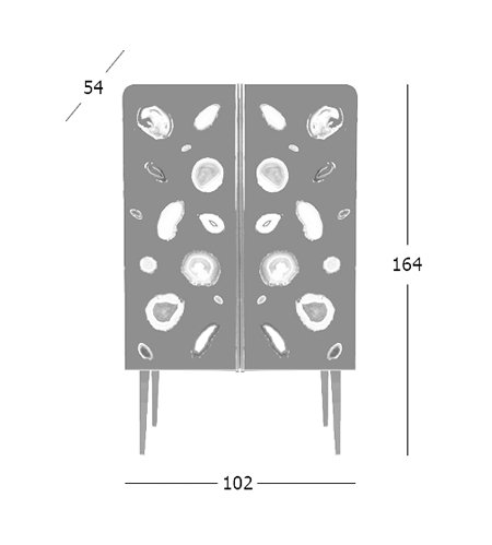 Patrick Naggar Gem Cabinet шкаф украшенный агатами  в Орле