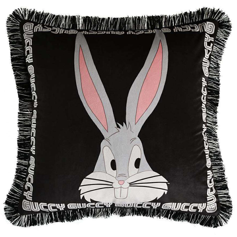 Декоративная подушка Cтиль Gucci Bugs Bunny Черный Серый Белый Декоративная подушка Cтиль Gucci Bugs Bunny Черный Серый Белый в Орле | Loft Concept