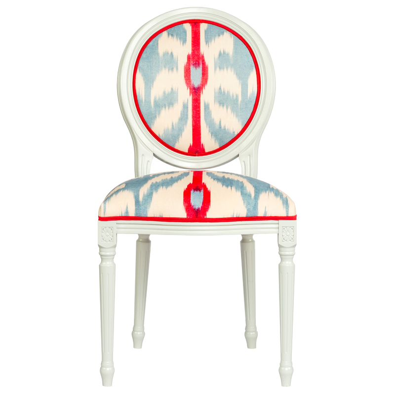 Стул Ikat Pattern с белым основанием Белый Мульти Стул Ikat Pattern с белым основанием Белый Мульти в Орле | Loft Concept