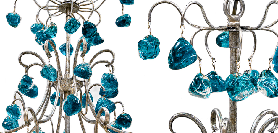 Люстра Crystal Blue Cupertino Chandelier Люстра Crystal Blue Cupertino Chandelier - Loft-Concept в Орле