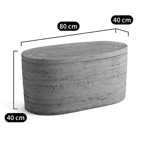 Плетеная овальная корзина с крышкой Shani Rattan Basket Плетеная овальная корзина с крышкой Shani Rattan Basket в Орле