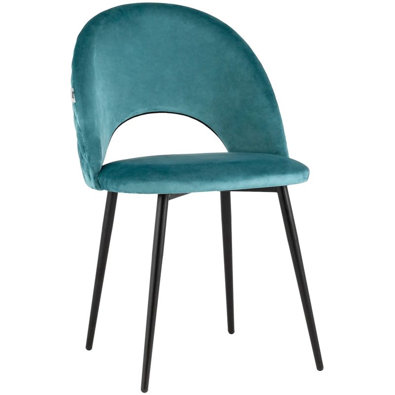 Стул CLIFF Chair Бирюзовый Велюр Бирюзовый Черный Стул CLIFF Chair Бирюзовый Велюр Бирюзовый Черный в Орле | Loft Concept