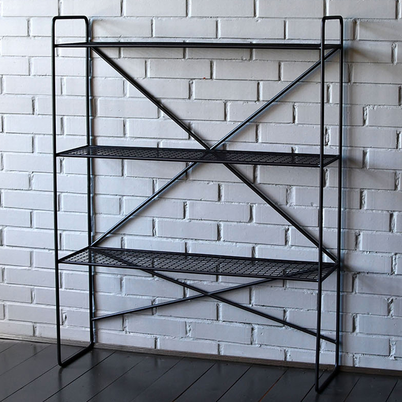 Стеллаж Ridley Black Industrial Metal Rust Rack Черный Стеллаж Ridley Black Industrial Metal Rust Rack Черный в Орле | Loft Concept