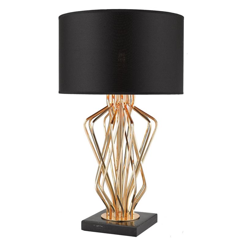 Настольная лампа Lester Table Lamp Черный Мрамор Nero Глянцевое золото Настольная лампа Lester Table Lamp Черный Мрамор Nero Глянцевое золото в Орле | Loft Concept