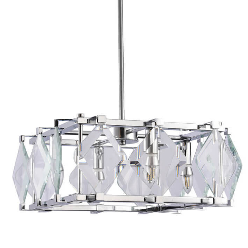 Люстра Glass Rhombus Lighting square Хром Люстра Glass Rhombus Lighting square Хром в Орле | Loft Concept