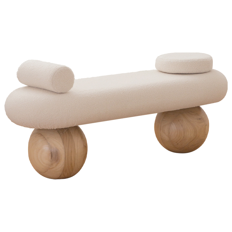Банкетка Jemima Wooden Forms Bench Бежевый Коричневый в Орле | Loft Concept 