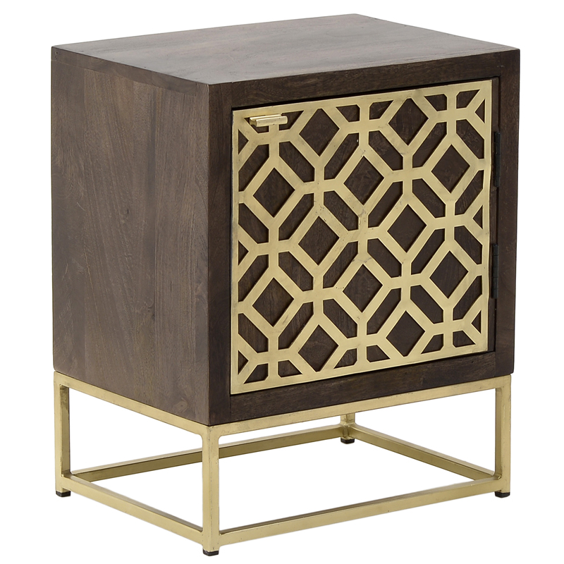 Тумба Iver Nightstand Золотой Коричневый Тумба Iver Nightstand Золотой Коричневый в Орле | Loft Concept