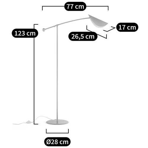Торшер с поворотным плафоном Aracea Beige Floor Lamp Торшер с поворотным плафоном Aracea Beige Floor Lamp в Орле