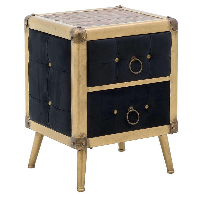 Тумба Jokum Nightstand Золотой Черный Тумба Jokum Nightstand Золотой Черный в Орле | Loft Concept