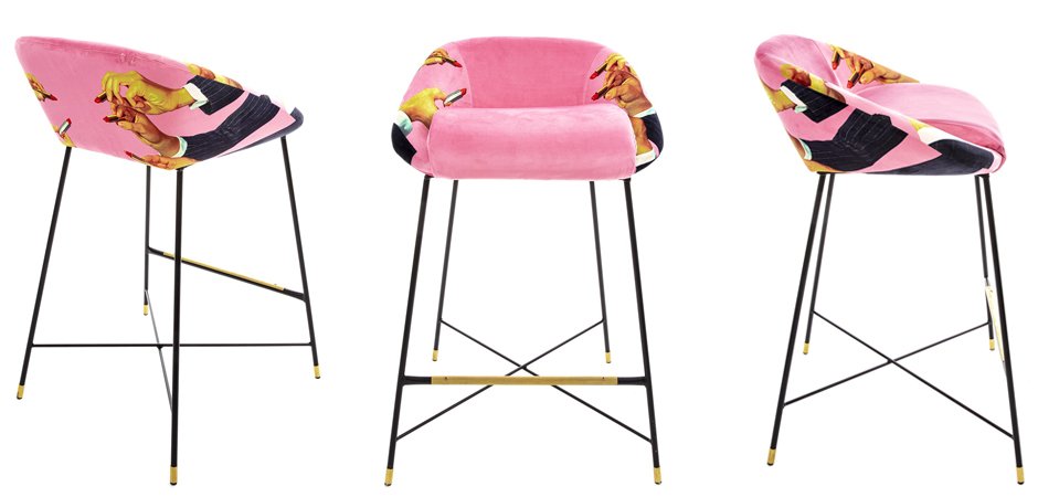Барный стул Seletti High Stool Pink Lipsticks Барный стул Seletti High Stool Pink Lipsticks - Loft-Concept в Орле