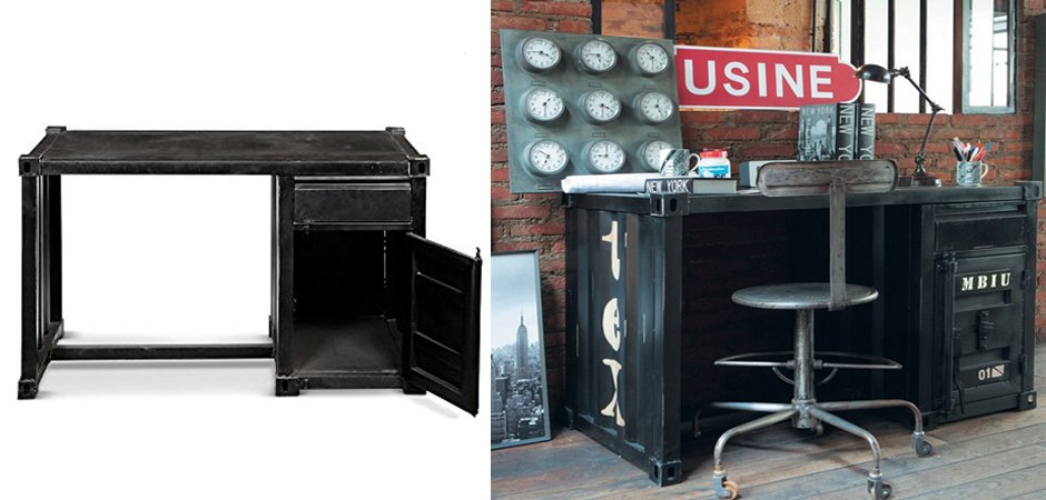 Письменный стол Metal Sea Container Desk Письменный стол Metal Sea Container Desk - Loft-Concept в Орле