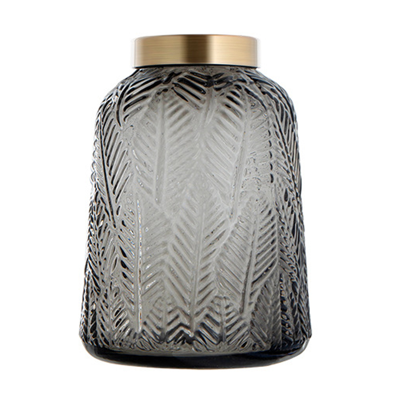 Ваза Grey Vase Golden Throat high Серый Глянцевое золото Ваза Grey Vase Golden Throat high Серый Глянцевое золото в Орле | Loft Concept