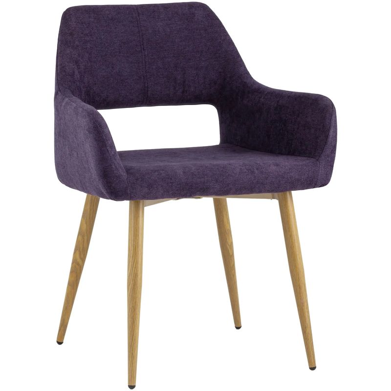 Стул NEASAN Chair Фиолетовый Велюр Пурпурно-фиолетовый Древесина в Орле | Loft Concept 