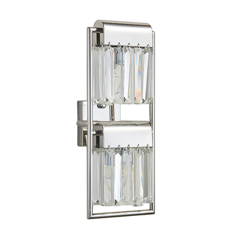 Бра Crystal Pendants chrome 2 Прозрачное Стекло Хром Бра Crystal Pendants chrome 2 Прозрачное Стекло Хром в Орле | Loft Concept
