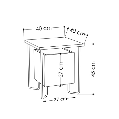 Прикроватная тумба белого цвета с дверцей ACRES NIGHTSTAND WHITE Прикроватная тумба белого цвета с дверцей ACRES NIGHTSTAND WHITE в Орле