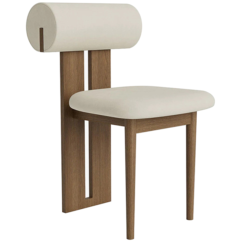 Стул Behemo Dark Wood Chair Молочный Коричневый Стул Behemo Dark Wood Chair Молочный Коричневый в Орле | Loft Concept