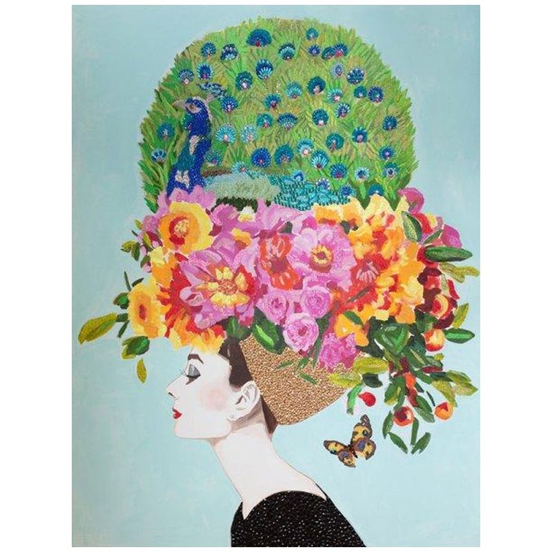 Картина Audrey with Floral Bouquet and Peacock Headdress Мульти Картина Audrey with Floral Bouquet and Peacock Headdress Мульти в Орле | Loft Concept