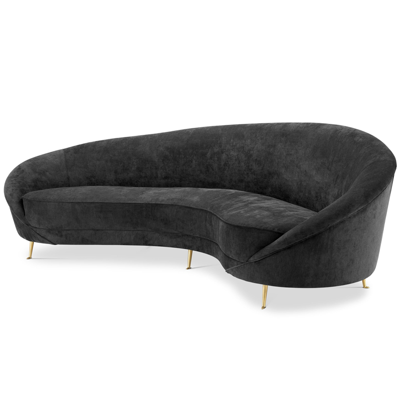 Диван Eichholtz Sofa Provocateur Black Черный Латунь Диван Eichholtz Sofa Provocateur Black Черный Латунь в Орле | Loft Concept