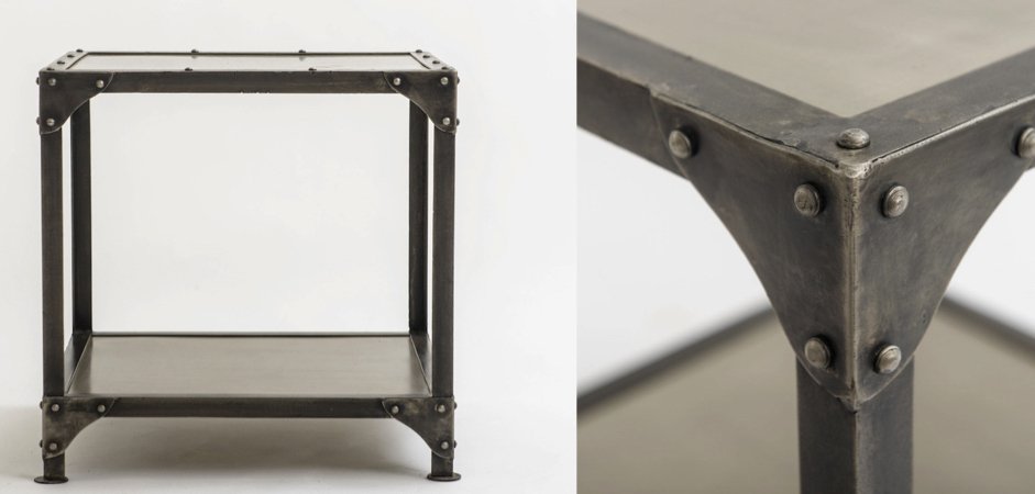 Кофейный стол Industrial Steampunk Nickel Side Table Кофейный стол Industrial Steampunk Nickel Side Table - Loft-Concept в Орле