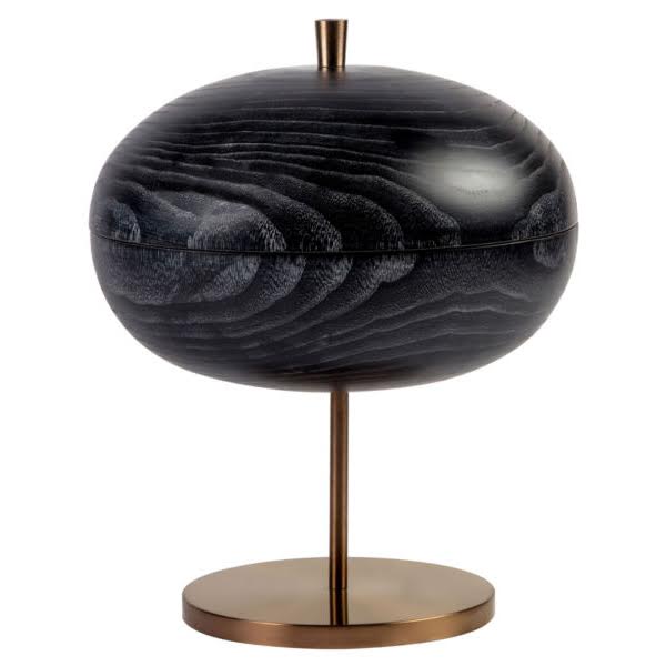 Черная чаша с крышкой Black Bowl Wood Золотой Черный Черная чаша с крышкой Black Bowl Wood Золотой Черный в Орле | Loft Concept