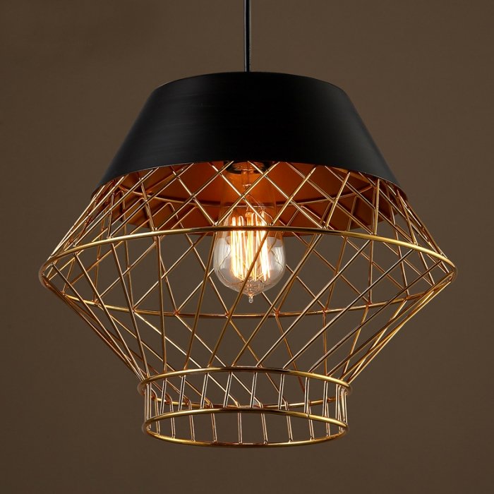 Подвесной светильник Golden Supro Cage Золотой Подвесной светильник Golden Supro Cage Золотой в Орле | Loft Concept