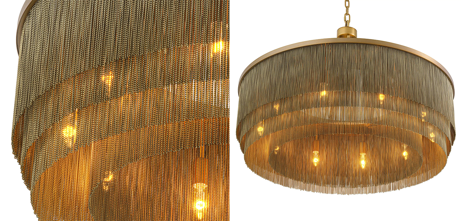 Люстра Eichholtz Chandelier Tissot L Brass - фото