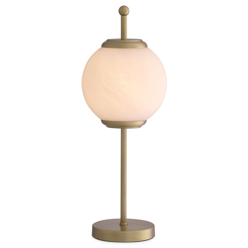 Настольная лампа Eichholtz Table Lamp Deangelo Латунь Античная полированная Белое матовое стекло Настольная лампа Eichholtz Table Lamp Deangelo Латунь Античная полированная Белое матовое стекло в Орле | Loft Concept