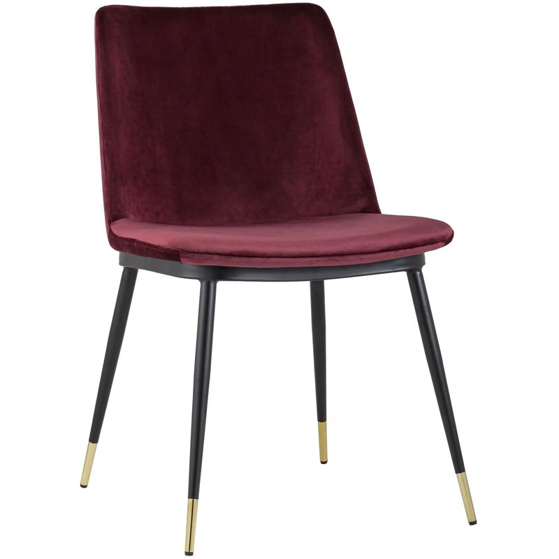 Стул Melissa Chair Вишневый Велюр Бургундский красный Черный Стул Melissa Chair Вишневый Велюр Бургундский красный Черный в Орле | Loft Concept