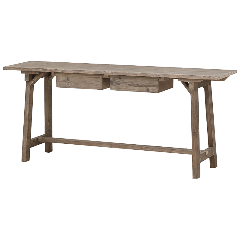 Консоль деревянная с ящиками Wood Jordan Console Table Коричневый Консоль деревянная с ящиками Wood Jordan Console Table Коричневый в Орле | Loft Concept