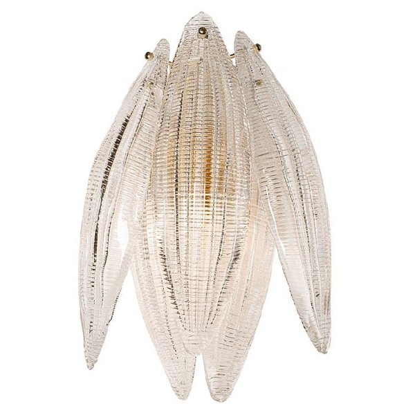Бра Textured Glass Глянцевое золото Прозрачный (Transparent) Бра Textured Glass Глянцевое золото Прозрачный (Transparent) в Орле | Loft Concept