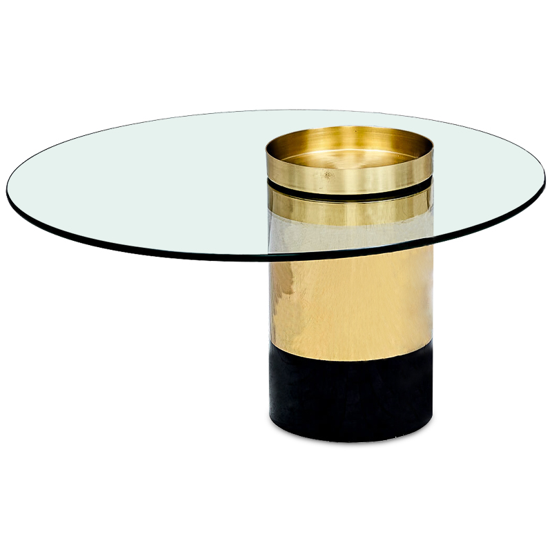 Кофейный стол Desi Coffee Table Латунь Прозрачный Черный Кофейный стол Desi Coffee Table Латунь Прозрачный Черный в Орле | Loft Concept