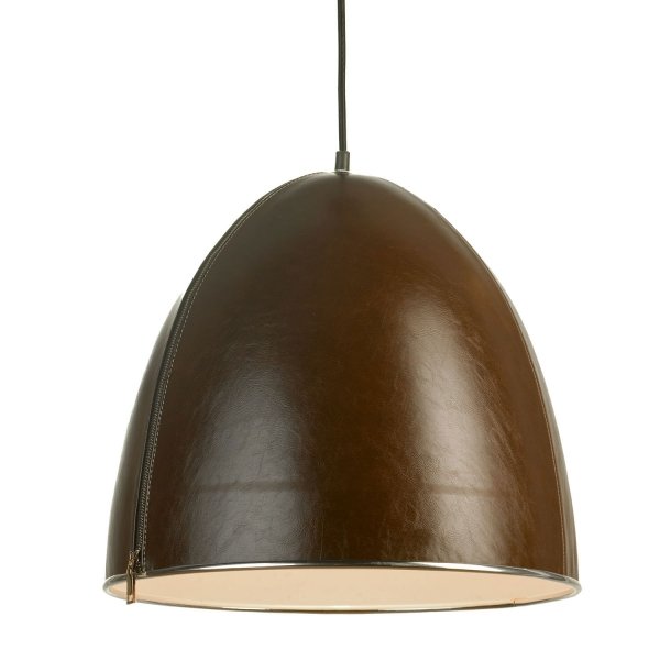 Подвесной светильник Leather Cone Brown Pendant Подвесной светильник Leather Cone Brown Pendant в Орле | Loft Concept