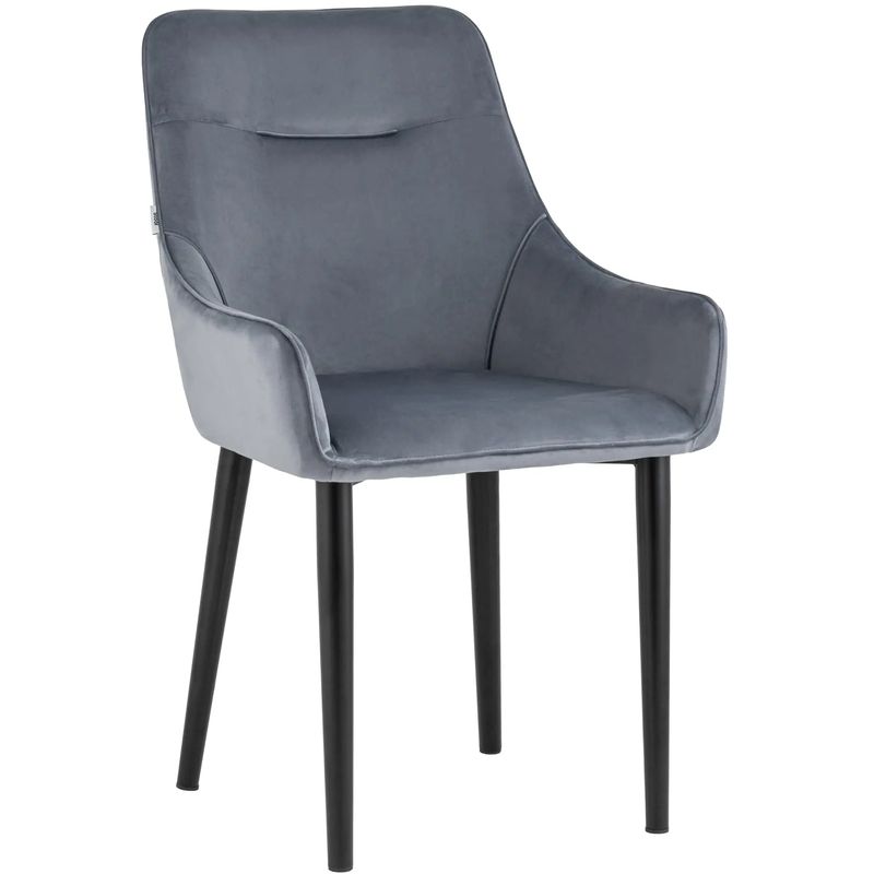 Стул Joan Chair Серый-Голубой Велюр Серо-голубой Черный Стул Joan Chair Серый-Голубой Велюр Серо-голубой Черный в Орле | Loft Concept