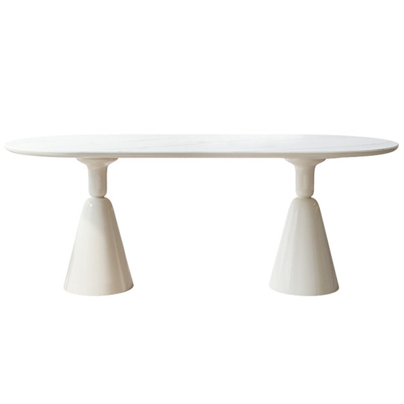 Обеденный стол Pion Dining Table Белый Белый Мрамор Bianco Обеденный стол Pion Dining Table Белый Белый Мрамор Bianco в Орле | Loft Concept