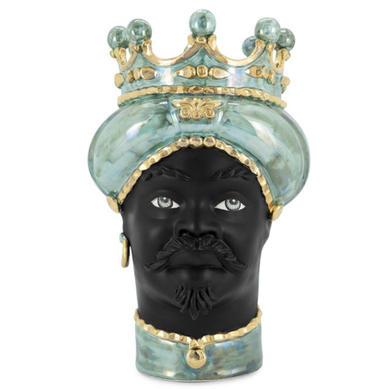 Ваза VASE MORO MAN MED. MOP green Черный Прозрачный зеленый Золотой Ваза VASE MORO MAN MED. MOP green Черный Прозрачный зеленый Золотой в Орле | Loft Concept