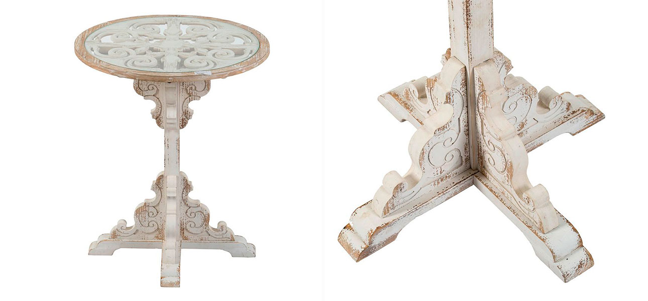 Столик круглый на резном пьедестале Olivia - фото №2