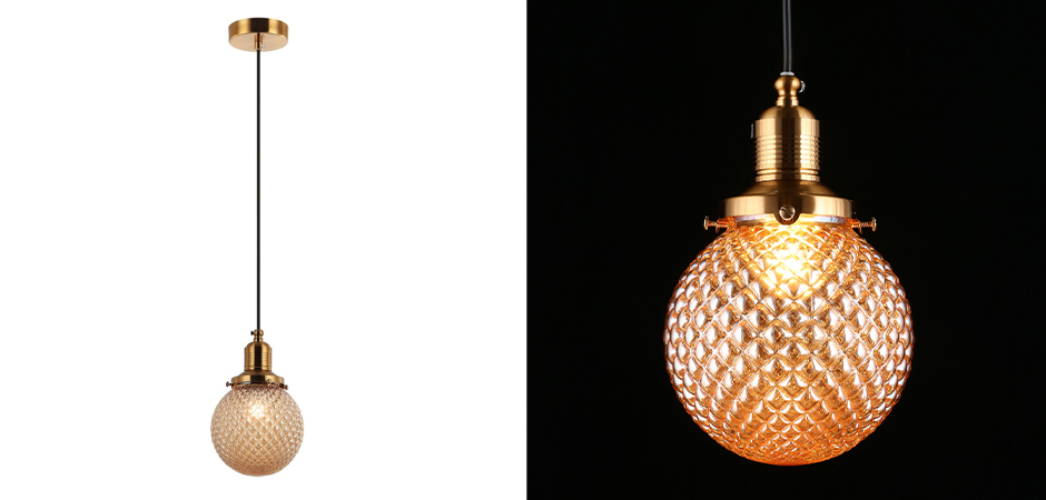 Подвесной светильник Perforated Bubbles Янтарь Подвесной светильник Perforated Bubbles Янтарь - Loft-Concept в Орле