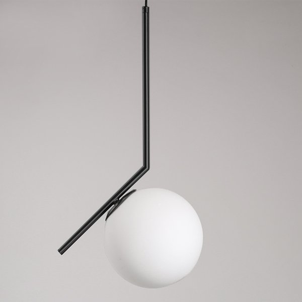 Светильник Flos IC Lighting Black Pendant Lamp Черный Белый Светильник Flos IC Lighting Black Pendant Lamp Черный Белый в Орле | Loft Concept
