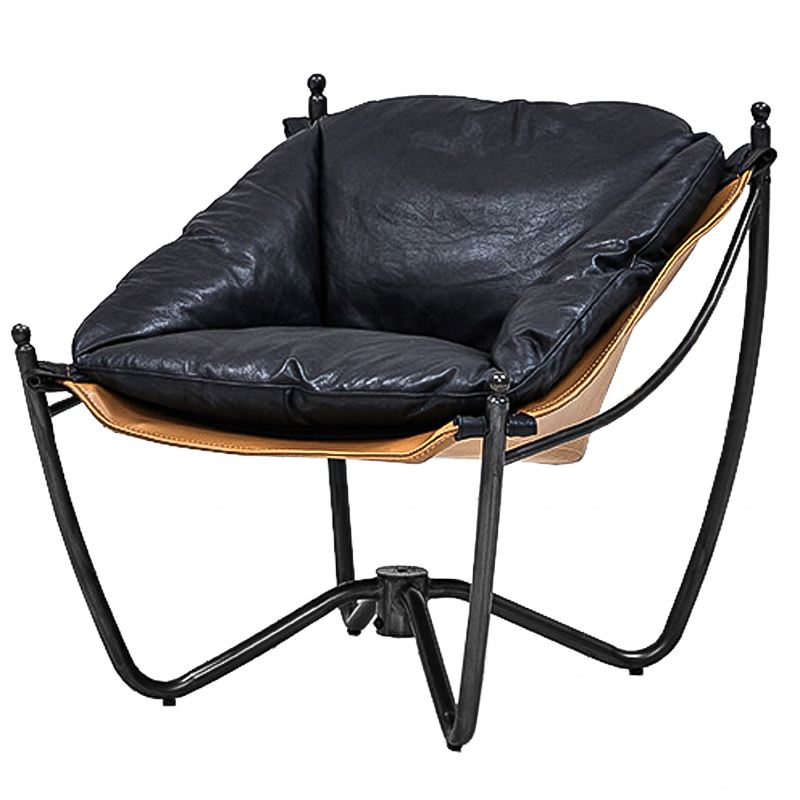 Кресло Tech Loft Armchair Черный Коричневый Кресло Tech Loft Armchair Черный Коричневый в Орле | Loft Concept