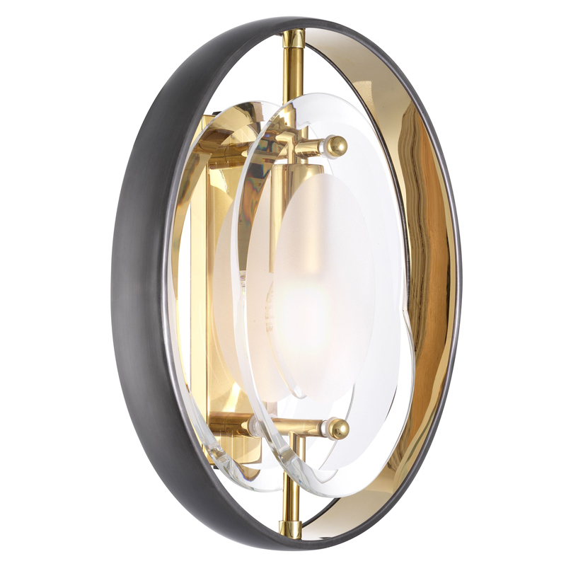 Бра Eichholtz Wall Lamp Vincente Глянцевое золото Прозрачный Черный Бра Eichholtz Wall Lamp Vincente Глянцевое золото Прозрачный Черный в Орле | Loft Concept