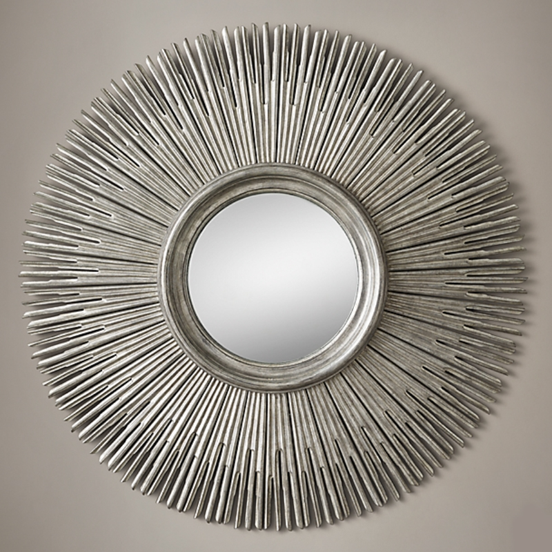 Restoration Hardware ROUND SUNBURST MIRROR Silver Серебро винтаж Restoration Hardware ROUND SUNBURST MIRROR Silver Серебро винтаж в Орле | Loft Concept