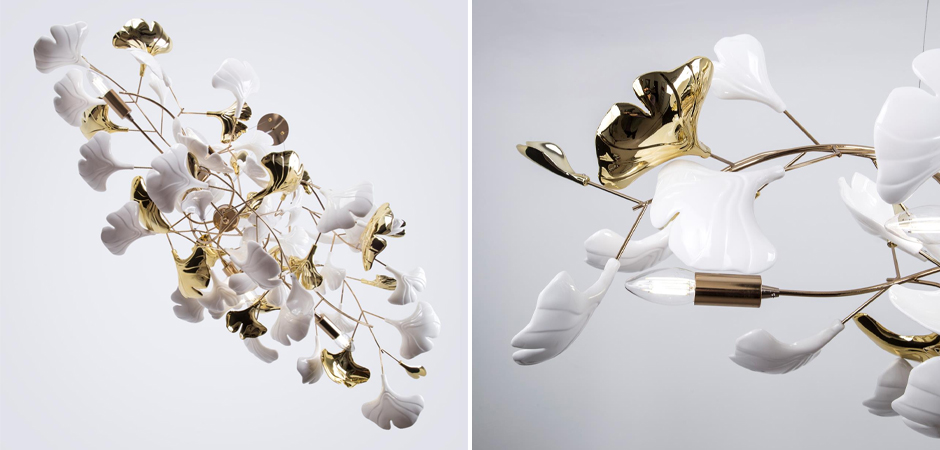 Большая люстра Wintery flover с Белыми декоративными плафонами Большая люстра Wintery flover с Белыми декоративными плафонами - Loft-Concept в Орле