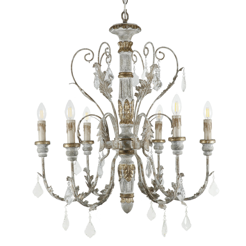 Люстра Narcisse Provence Chandelier Бронза Светло-серый Люстра Narcisse Provence Chandelier Бронза Светло-серый в Орле | Loft Concept