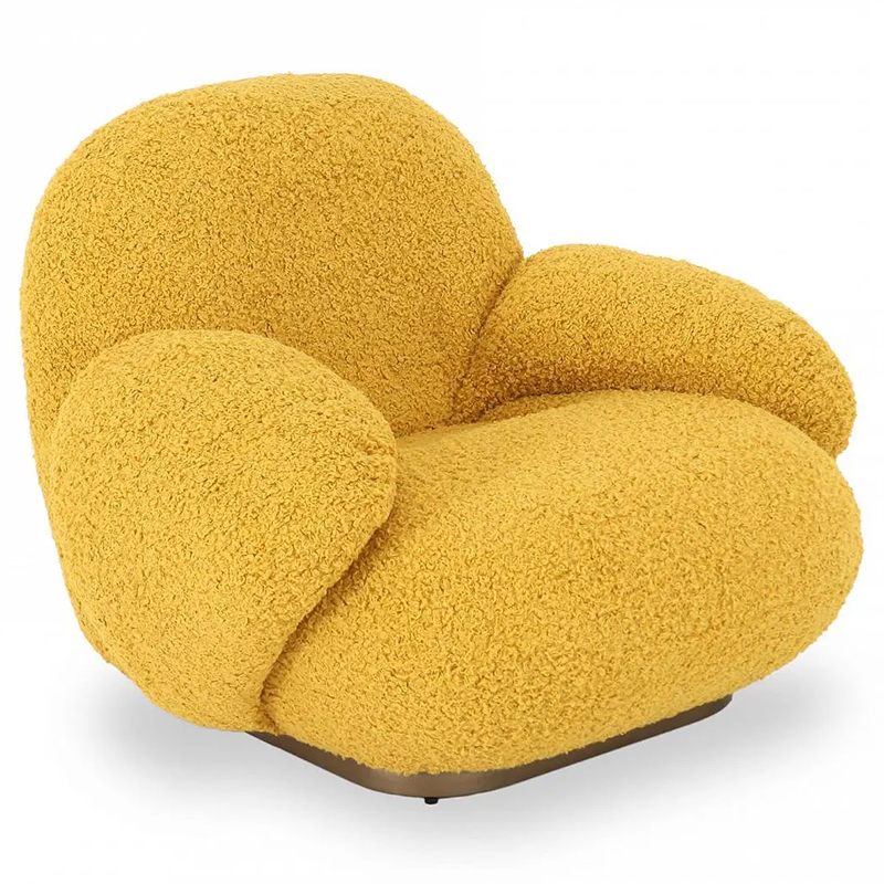Кресло Chloe Yellow Armchair Желтый Золотой Кресло Chloe Yellow Armchair Желтый Золотой в Орле | Loft Concept
