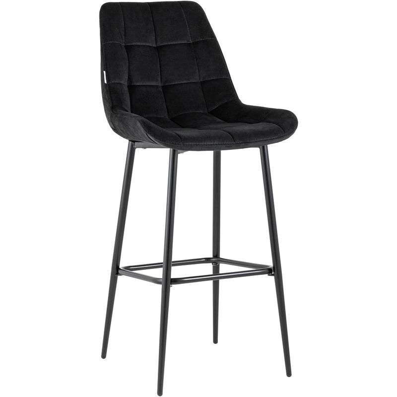 Стул Полубарный NANCY Chair посадка 75 см Черный Велюр Черный Стул Полубарный NANCY Chair посадка 75 см Черный Велюр Черный в Орле | Loft Concept