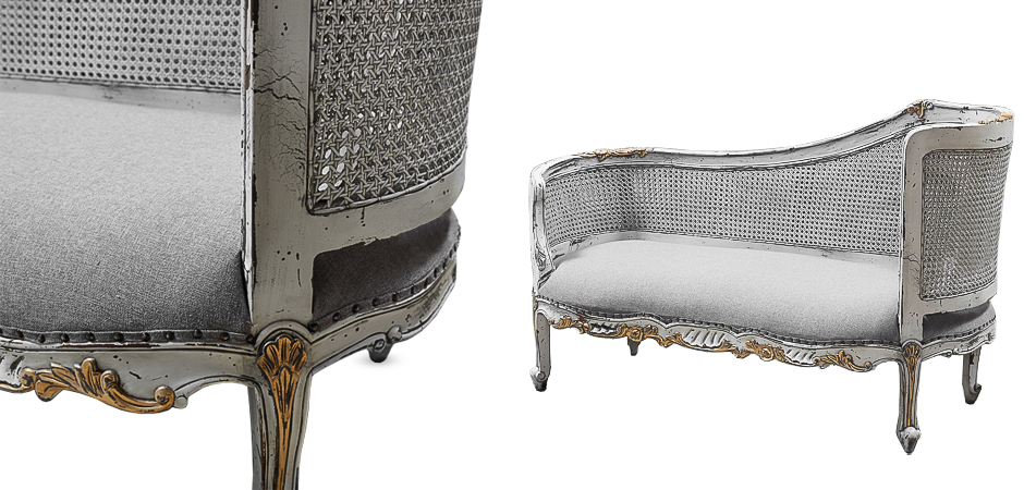 Кушетка Maria Antoinette Side Sofa Gray Кушетка Maria Antoinette Side Sofa Gray - Loft-Concept в Орле