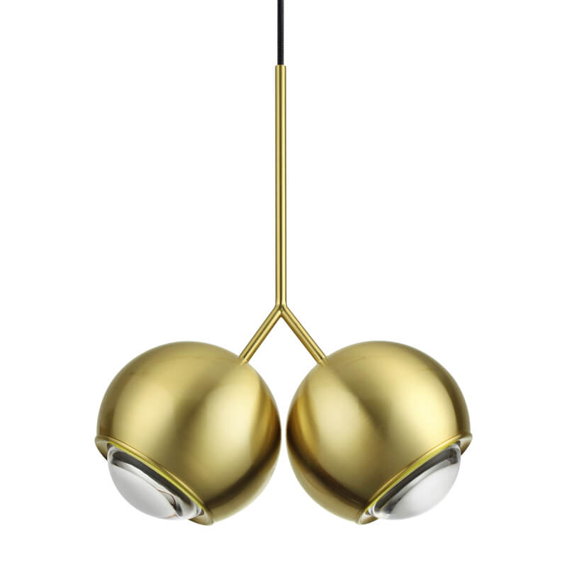 Подвесной светильник Ivor Pendant Double Gold Глянцевое золото Подвесной светильник Ivor Pendant Double Gold Глянцевое золото в Орле | Loft Concept