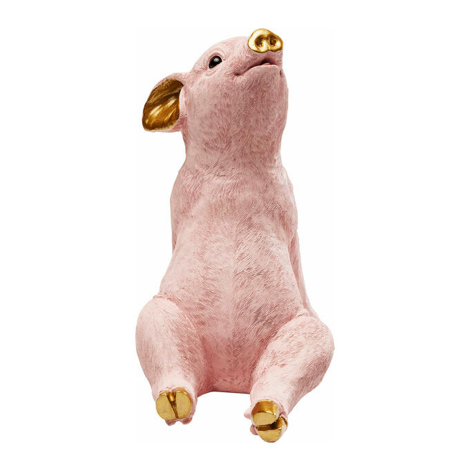 Статуэтка розовый поросенок Pink pig Розовый пастельный Золотой Статуэтка розовый поросенок Pink pig Розовый пастельный Золотой в Орле | Loft Concept