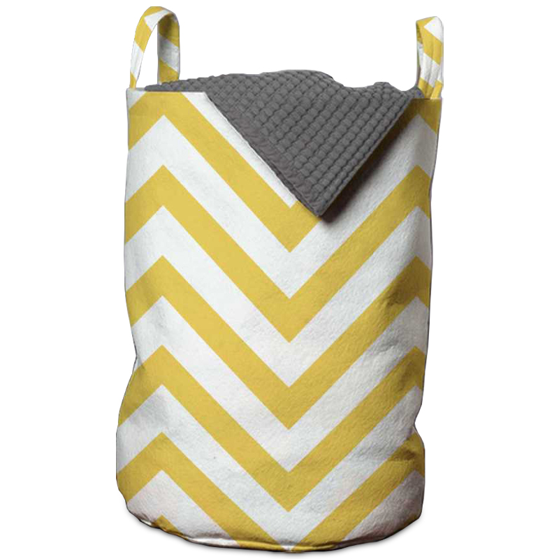 Корзина Mustard Chevron Basket Горчичный Белый Корзина Mustard Chevron Basket Горчичный Белый в Орле | Loft Concept