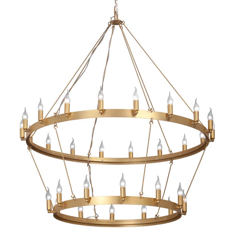 Люстра Camino Round Chandelier two tiers gold Золотой Люстра Camino Round Chandelier two tiers gold Золотой в Орле | Loft Concept